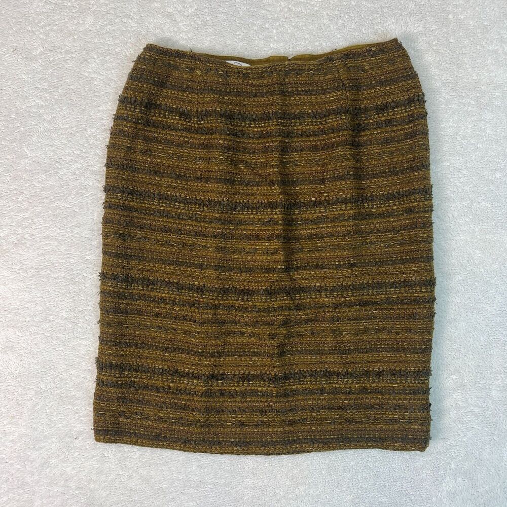 Vintage Midi Skirt Oscar De La Renta Size 12 100% Silk Lined Womens Skirt